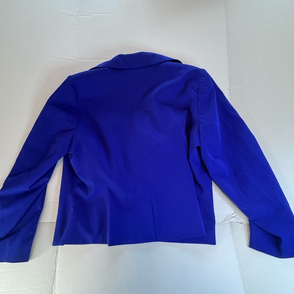 Worthington Royal Blue Blazer Women's 2X Plus Size One-Button Career Jacket - Picture 10 of 10